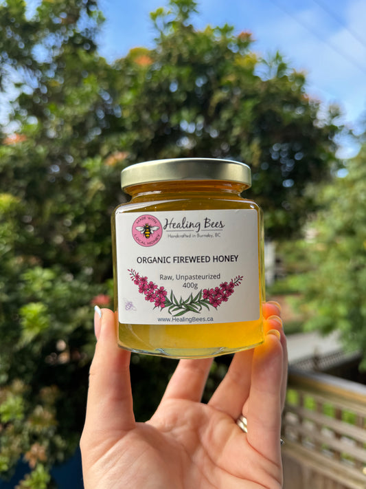 Organic Raw Unpasteurized Fireweed Honey 400g