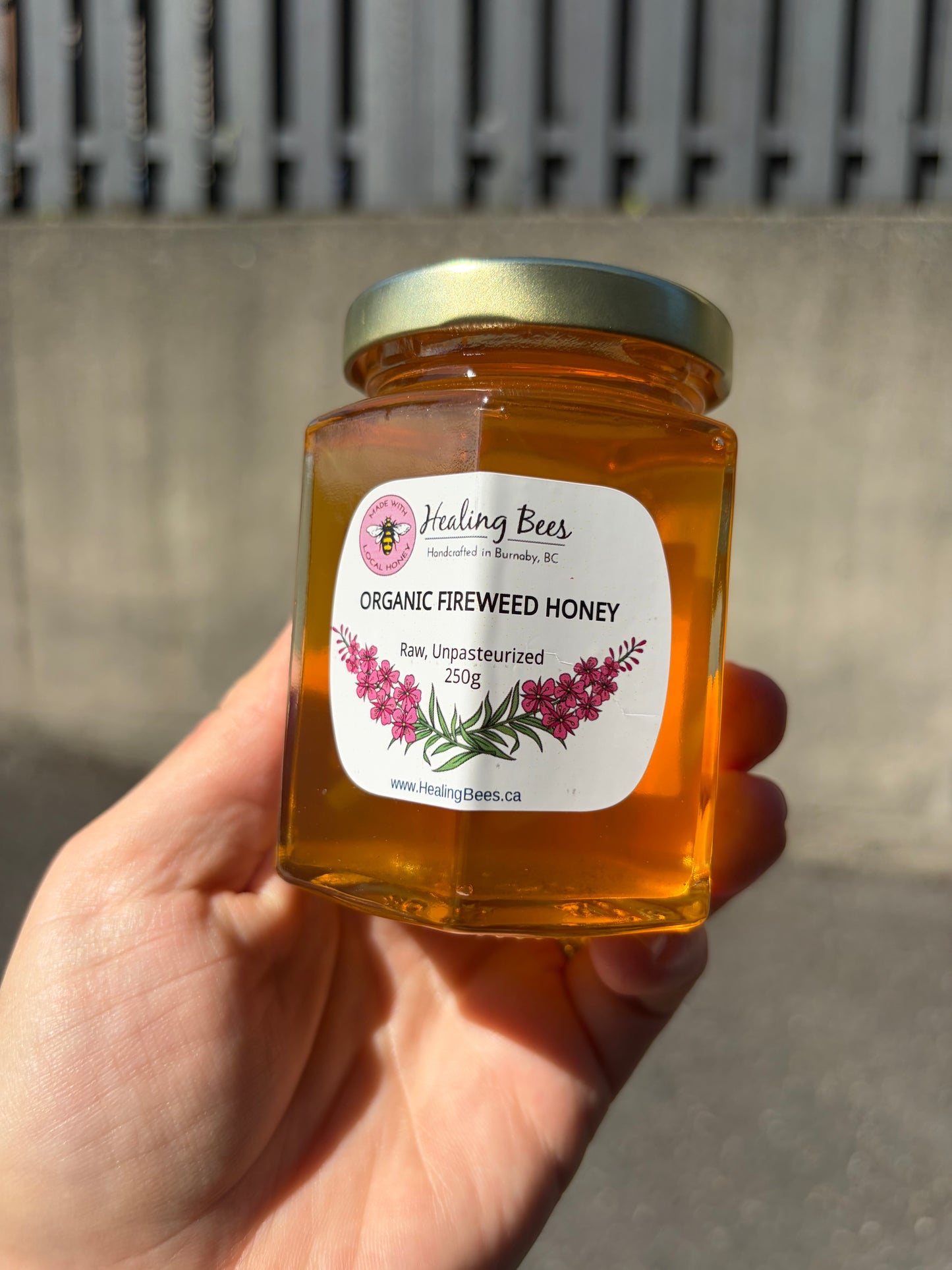 Organic Raw Unpasteurized Fireweed Honey 250g