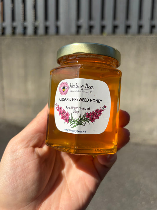 Organic Raw Unpasteurized Fireweed Honey 250g