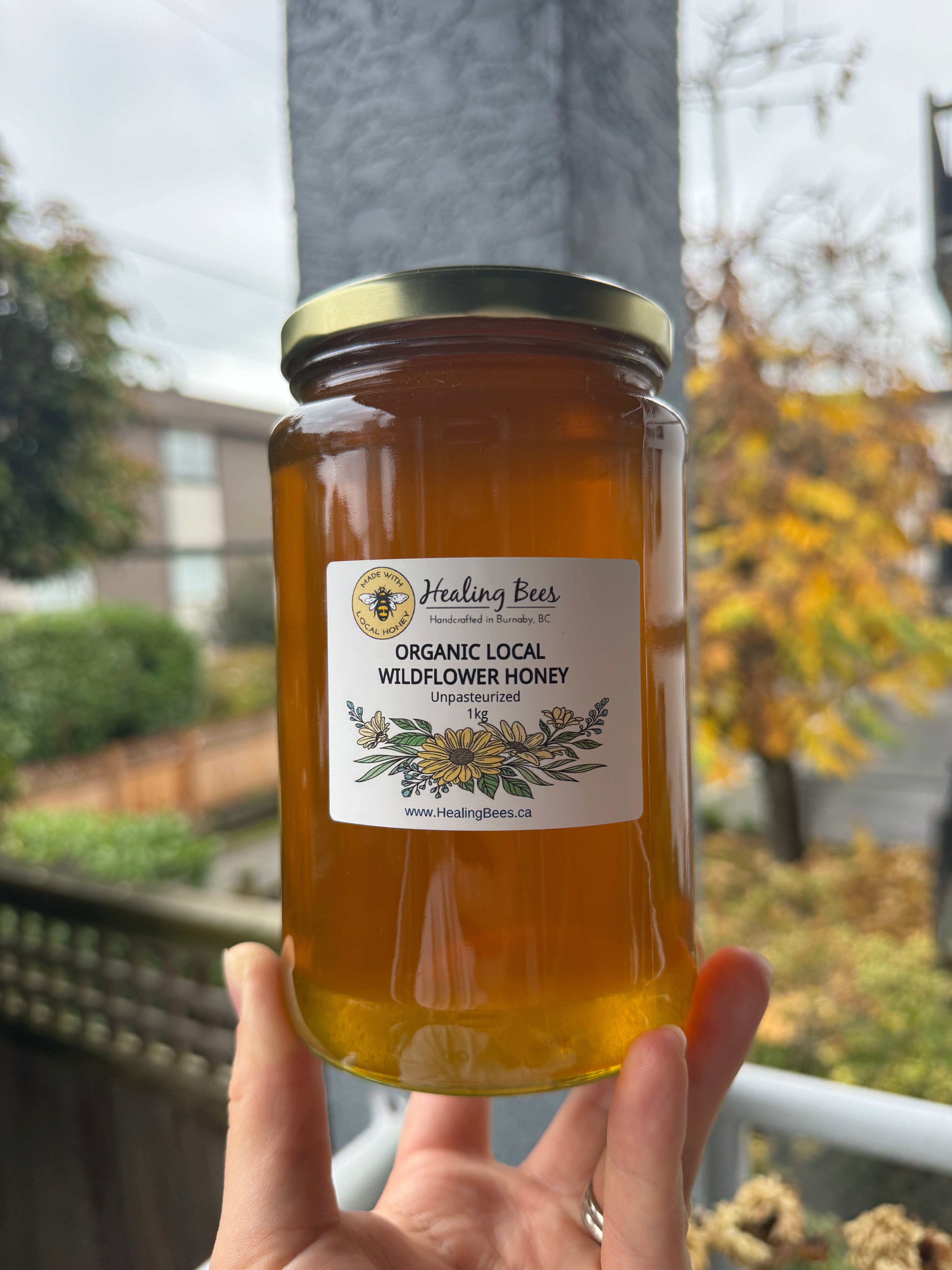 Organic Raw Unpasteurized Wildflower Honey 1kg – Locally Fed.