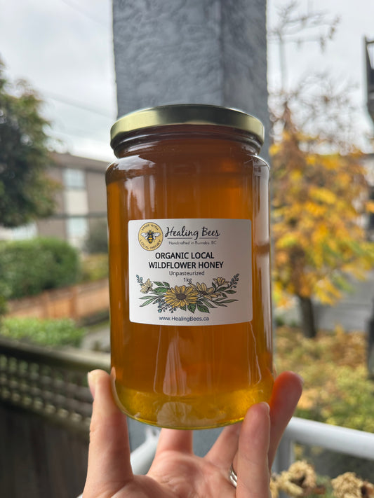 Organic Raw Unpasteurized Wildflower Honey 1kg