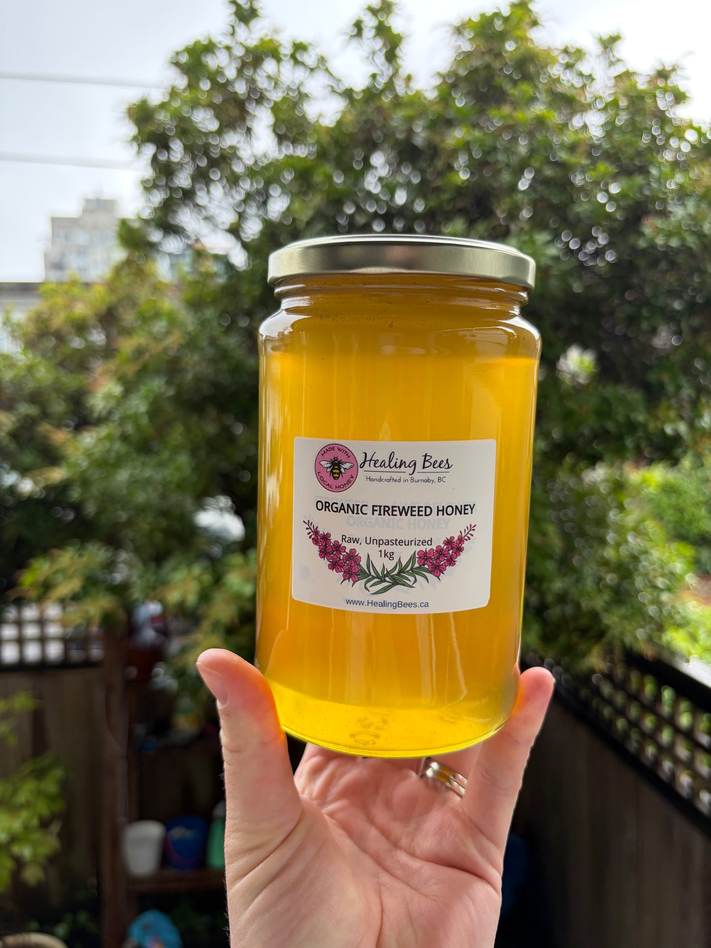 Organic Raw Unpasteurized Fireweed Honey 1kg