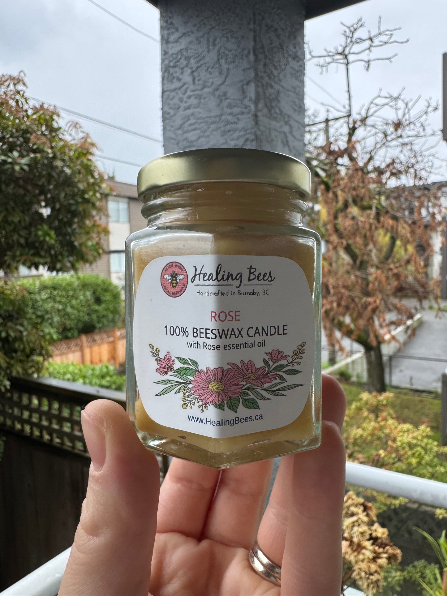 Rose & Beeswax Candle