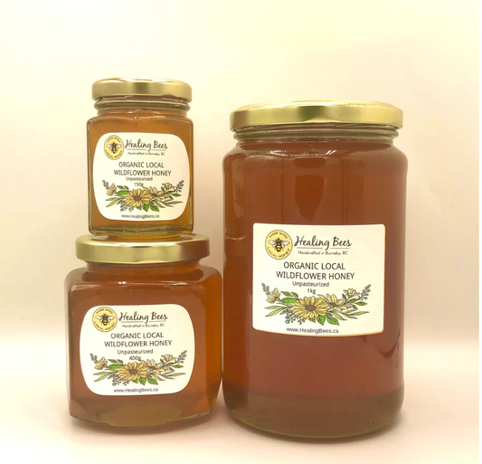 Organic Raw Unpasteurized Wildflower Honey 250g