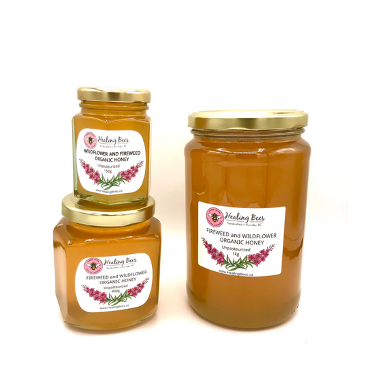 Organic Raw Unpasteurized Wildflower & Fireweed Honey 1kg